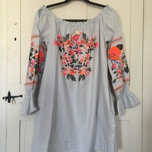 Fleur de jour cotton embroidered dress